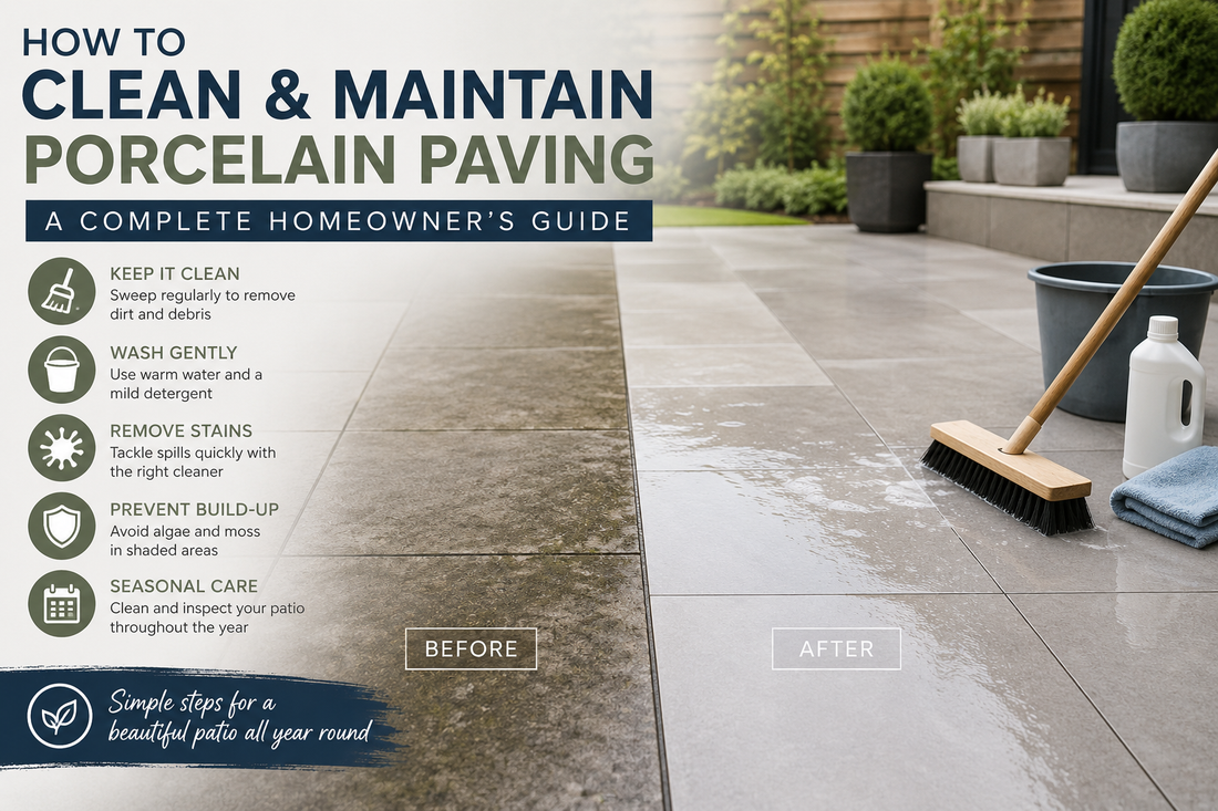 How to Clean and Maintain Porcelain Paving: A Complete Homeowner's Guide