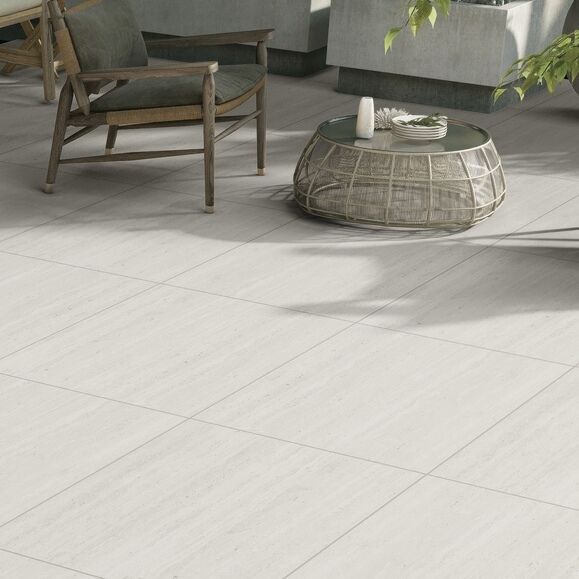 Travertino Grey Porcelain Tiles